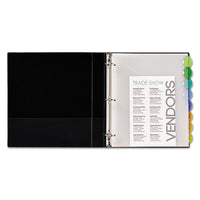 Insertable Style Edge Tab Plastic 1-pocket Dividers, 8-tab, 11.25 X 9.25, Translucent, 1 Set