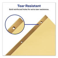 Preprinted Laminated Tab Dividers W-gold Reinforced Binding Edge, 25-tab, Letter