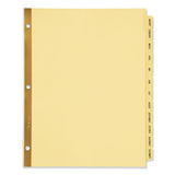 Preprinted Laminated Tab Dividers W-gold Reinforced Binding Edge, 12-tab, Letter