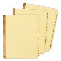 Preprinted Laminated Tab Dividers W-gold Reinforced Binding Edge, 31-tab, Letter