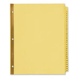 Preprinted Laminated Tab Dividers W-gold Reinforced Binding Edge, 31-tab, Letter