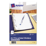 Preprinted Tab Dividers, 12-tab, 8.5 X 5 1-2