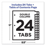 Customizable Toc Ready Index Double Column Multicolor Dividers, 24-tab, Letter