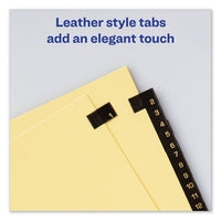 Preprinted Black Leather Tab Dividers W-gold Reinforced Edge, 31-tab, Ltr