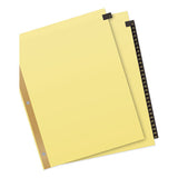 Preprinted Black Leather Tab Dividers W-gold Reinforced Edge, 31-tab, Ltr