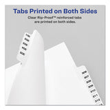 Preprinted Legal Exhibit Side Tab Index Dividers, Avery Style, 25-tab, 1 To 25, 11 X 8.5, White, 1 Set