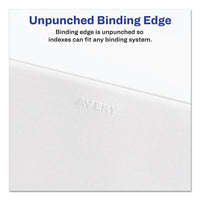 Preprinted Legal Exhibit Side Tab Index Dividers, Avery Style, 26-tab, 51 To 75, 11 X 8.5, White, 1 Set