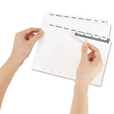 Print And Apply Index Maker Clear Label Dividers With Label Strip-white Tabs, 7-hole Punched, 8-tab, 8.5 X 5.5, White, 1 Set