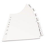 Print And Apply Index Maker Clear Label Dividers With Label Strip-white Tabs, 7-hole Punched, 8-tab, 8.5 X 5.5, White, 1 Set