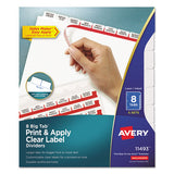 Print And Apply Index Maker Clear Label Dividers, 12 White Tabs, Letter, 5 Sets