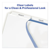 Print And Apply Index Maker Clear Label Dividers, 3 White Tabs, Letter, 5 Sets