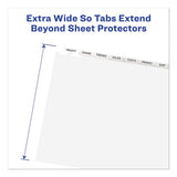 Print And Apply Index Maker Clear Label Dividers, 8 White Tabs, Letter, 5 Sets