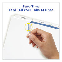 Print And Apply Index Maker Clear Label Dividers, 3 White Tabs, Letter, 25 Sets