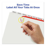 Print And Apply Index Maker Clear Label Dividers, 8 White Tabs, Letter, 25 Sets