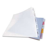 Print And Apply Index Maker Clear Label Plastic Dividers With Printable Label Strip, 8-tab, 11 X 8.5, Translucent, 1 Set