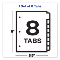 Print And Apply Index Maker Clear Label Plastic Dividers With Printable Label Strip, 8-tab, 11 X 8.5, Translucent, 1 Set