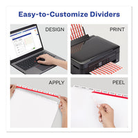 Print And Apply Index Maker Clear Label Plastic Dividers With Printable Label Strip, 8-tab, 11 X 8.5, Translucent, 1 Set