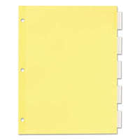 Plastic Insertable Dividers, 5-tab, Letter