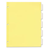 Plastic Insertable Dividers, 5-tab, Letter