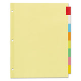 Plastic Insertable Dividers, 8-tab, Letter