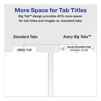 Print And Apply Index Maker Clear Label Dividers, 8 White Tabs, Letter