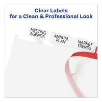 Print And Apply Index Maker Clear Label Dividers, 8 White Tabs, Letter