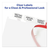 Print And Apply Index Maker Clear Label Dividers, 8 White Tabs, Letter