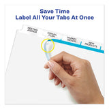 Print And Apply Index Maker Clear Label Dividers, 5 White Tabs, Letter, 5 Sets