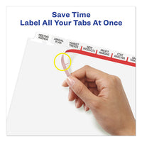 Print And Apply Index Maker Clear Label Dividers, 8 White Tabs, Letter, 5 Sets