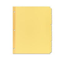 Write & Erase Plain-tab Paper Dividers, 8-tab, Letter, Buff, 24 Sets