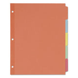 Write & Erase Plain-tab Paper Dividers, 5-tab, Letter, Multicolor, 36 Sets