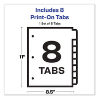 Customizable Print-on Dividers, 8-tab, Letter