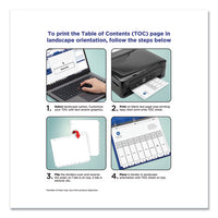 Customizable Table Of Contents Ready Index Black And White Dividers, 5-tab, 1 To 5, 11 X 8.5, 6 Sets