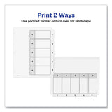 Customizable Table Of Contents Ready Index Black And White Dividers, 5-tab, 1 To 5, 11 X 8.5, 6 Sets
