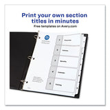 Customizable Table Of Contents Ready Index Black And White Dividers, 5-tab, 1 To 5, 11 X 8.5, 6 Sets