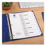 Customizable Table Of Contents Ready Index Black And White Dividers, 5-tab, 1 To 5, 11 X 8.5, 6 Sets