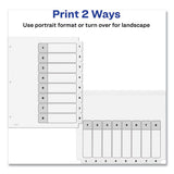 Customizable Table Of Contents Ready Index Black And White Dividers, 8-tab, 1 To 8, 11 X 8.5, 6 Sets