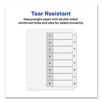 Customizable Table Of Contents Ready Index Black And White Dividers, 8-tab, 1 To 8, 11 X 8.5, 6 Sets