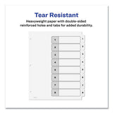 Customizable Table Of Contents Ready Index Black And White Dividers, 8-tab, 1 To 8, 11 X 8.5, 6 Sets
