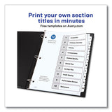 Customizable Table Of Contents Ready Index Black And White Dividers, 10-tab, 1 To 10, 11 X 8.5, 6 Sets