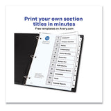 Customizable Table Of Contents Ready Index Black And White Dividers, 12-tab, 1 To 12, 11 X 8.5, 6 Sets