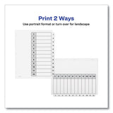 Customizable Table Of Contents Ready Index Black And White Dividers, 12-tab, 1 To 12, 11 X 8.5, 6 Sets