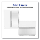 Customizable Table Of Contents Ready Index Black And White Dividers, 15-tab, 1 To 15, 11 X 8.5, 6 Sets
