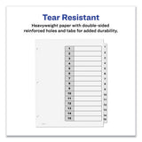 Customizable Table Of Contents Ready Index Black And White Dividers, 15-tab, 1 To 15, 11 X 8.5, 6 Sets