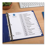 Customizable Table Of Contents Ready Index Black And White Dividers, 15-tab, 1 To 15, 11 X 8.5, 6 Sets