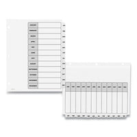 Customizable Table Of Contents Ready Index Black And White Dividers, 12-tab, Jan. To Dec., 11 X 8.5, 6 Sets