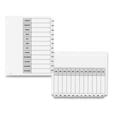 Customizable Table Of Contents Ready Index Black And White Dividers, 12-tab, Jan. To Dec., 11 X 8.5, 6 Sets