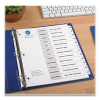 Customizable Table Of Contents Ready Index Black And White Dividers, 12-tab, Jan. To Dec., 11 X 8.5, 6 Sets