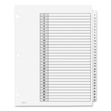 Customizable Table Of Contents Ready Index Black And White Dividers, 31-tab, 1 To 31, 11 X 8.5, 6 Sets