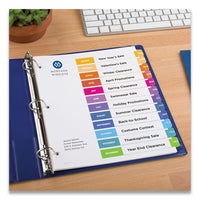 Customizable Table Of Contents Ready Index Multicolor Dividers, 12-tab, Jan. To Dec., 11 X 8.5, 6 Sets